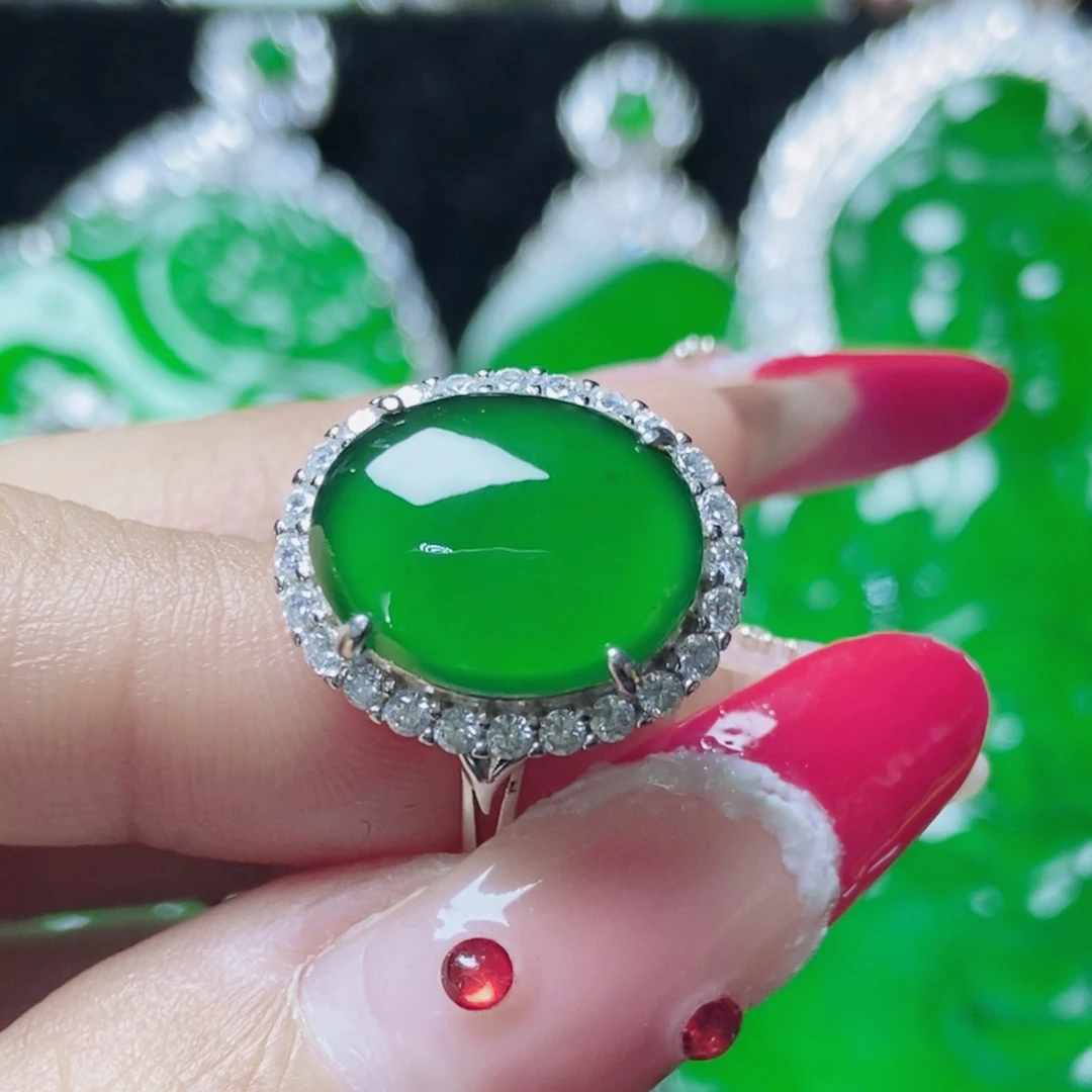 翡翠银S925镶嵌颈饰