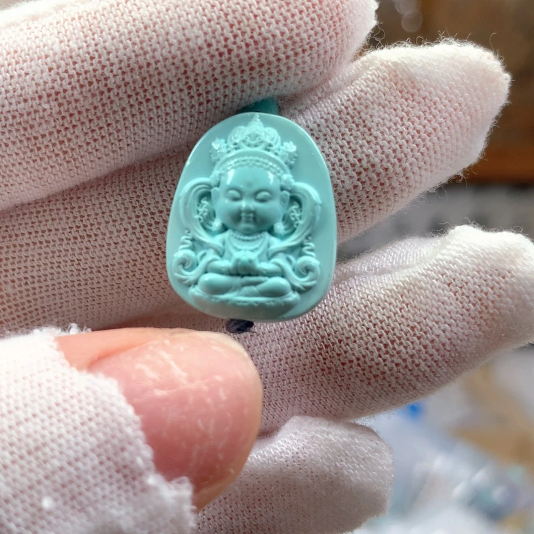 绿松石未镶嵌挂件