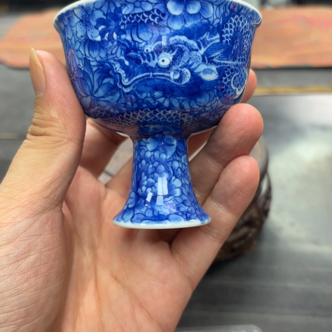 *****手绘万花龙纹杯子