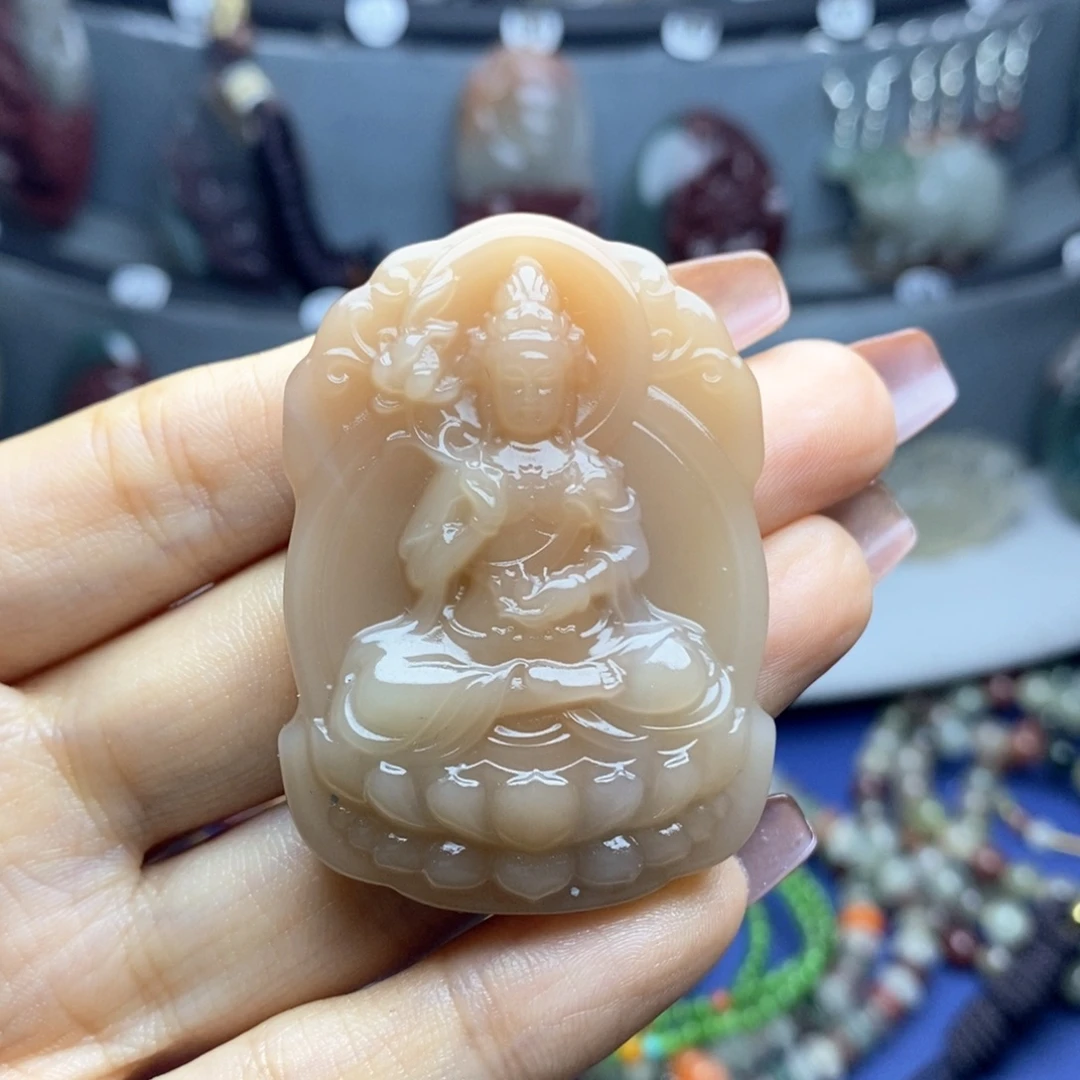 紫***缘玛瑙/玉髓未镶嵌吊坠(不含链)