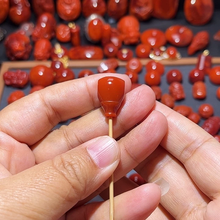 南红玛瑙未镶嵌配饰奶嘴三通12.6mm