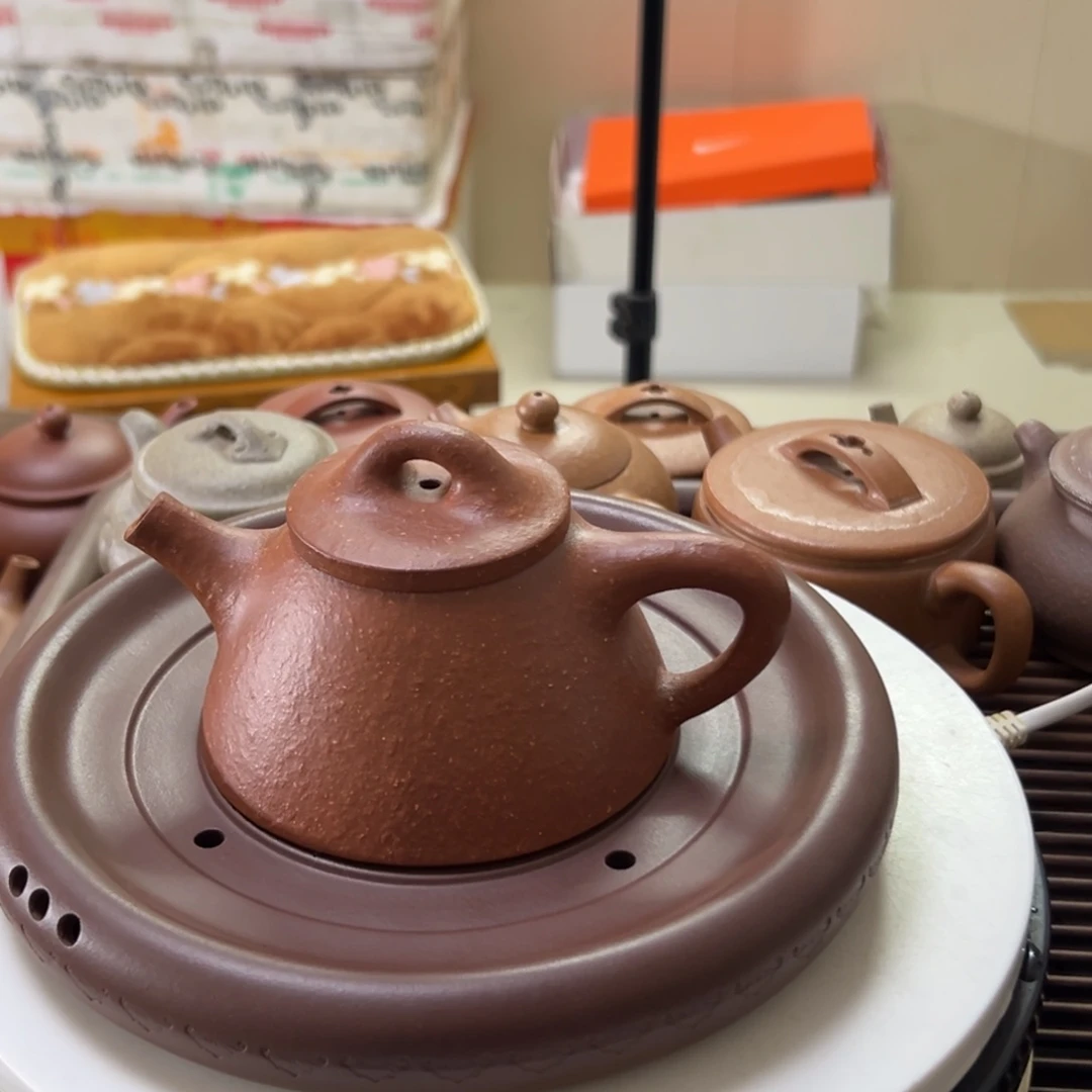 大****茶壶紫砂红将破石瓢200