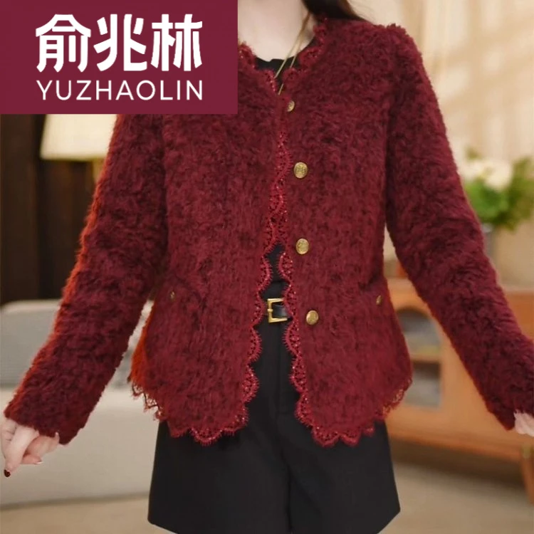 俞兆林中老年上衣百搭宽松时尚休闲韩版短款外套秋季妈妈冬装外套