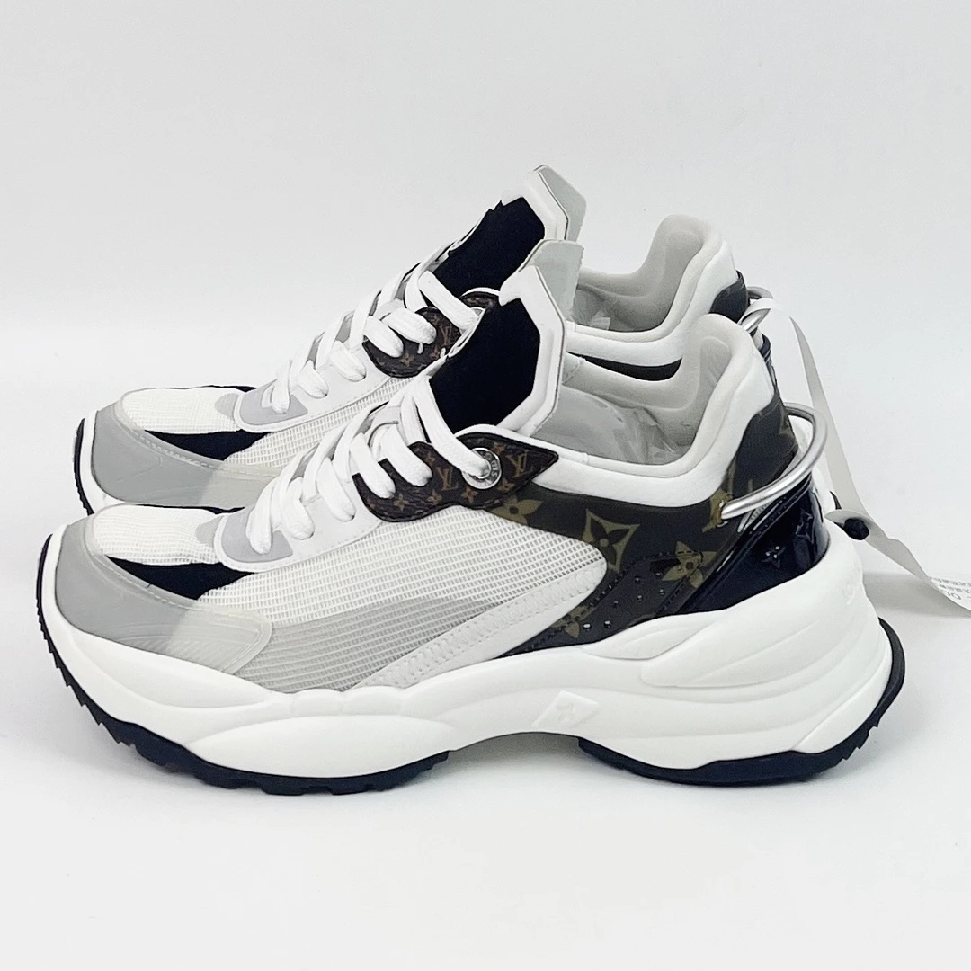 99新 LouisVuitton/路易威登 37.5码 Run55系列老花运动鞋 xz0019
