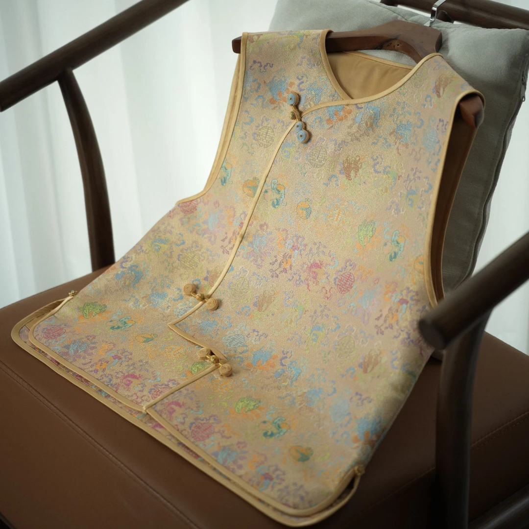 『春轩』新中式桑蚕丝国风宽松气质马甲DHSQ4309