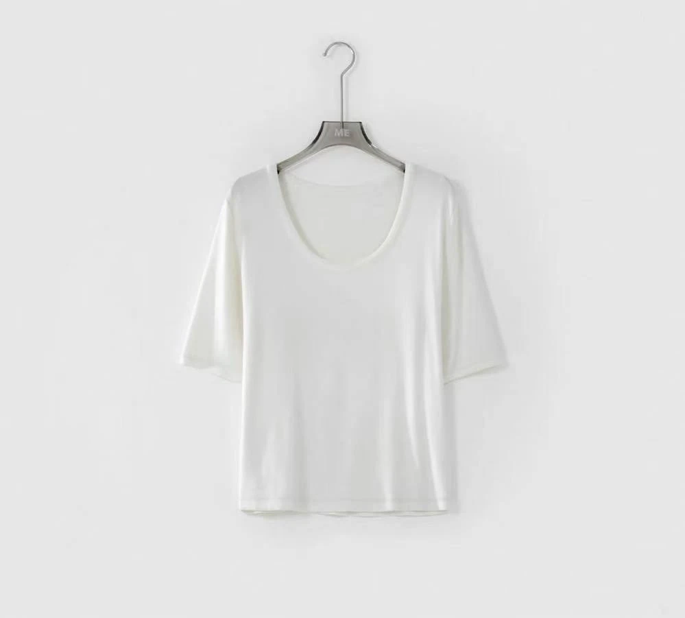 M704 出K标准桑CAN丝上衣白色M-XL