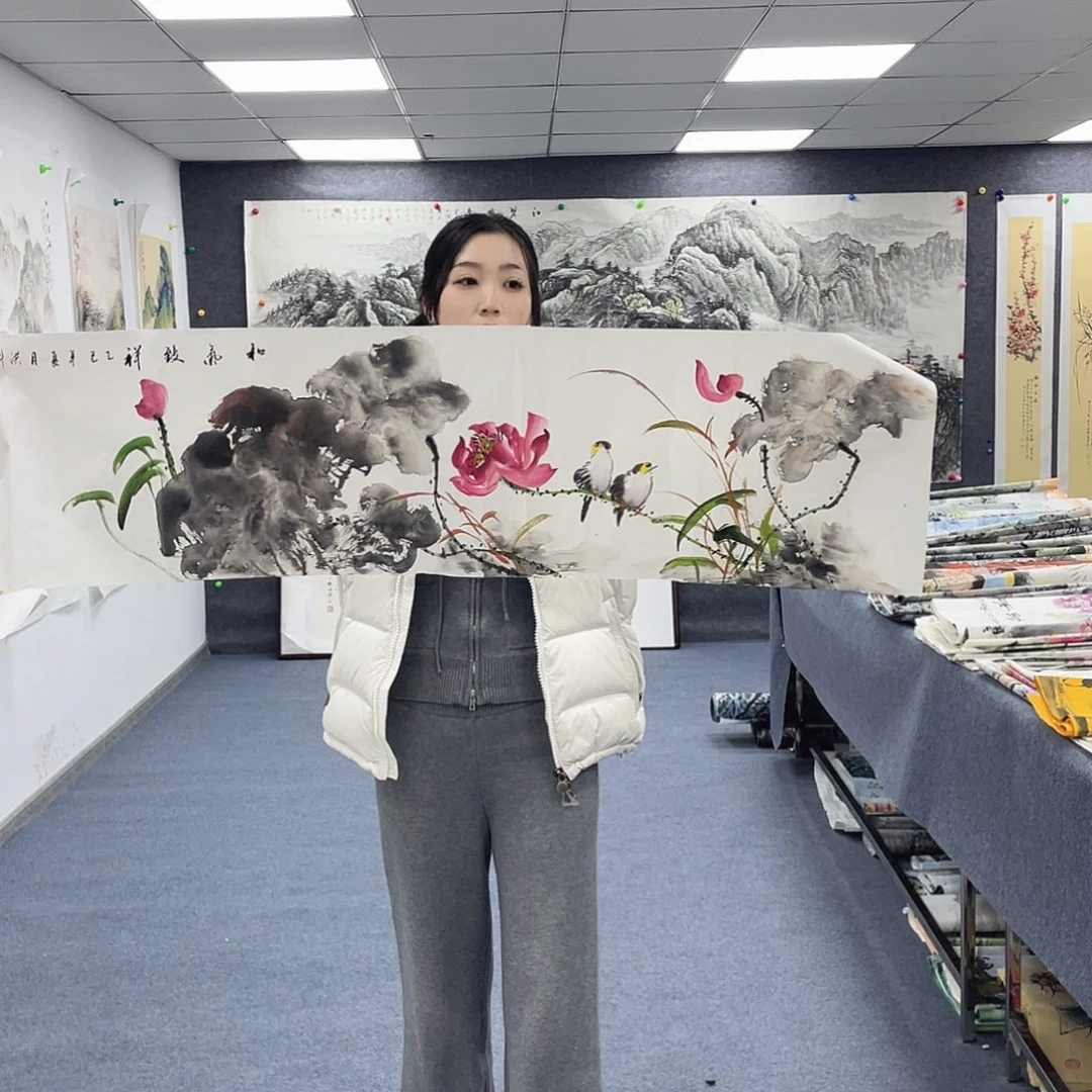 国画国画作品小姐姐放漏中