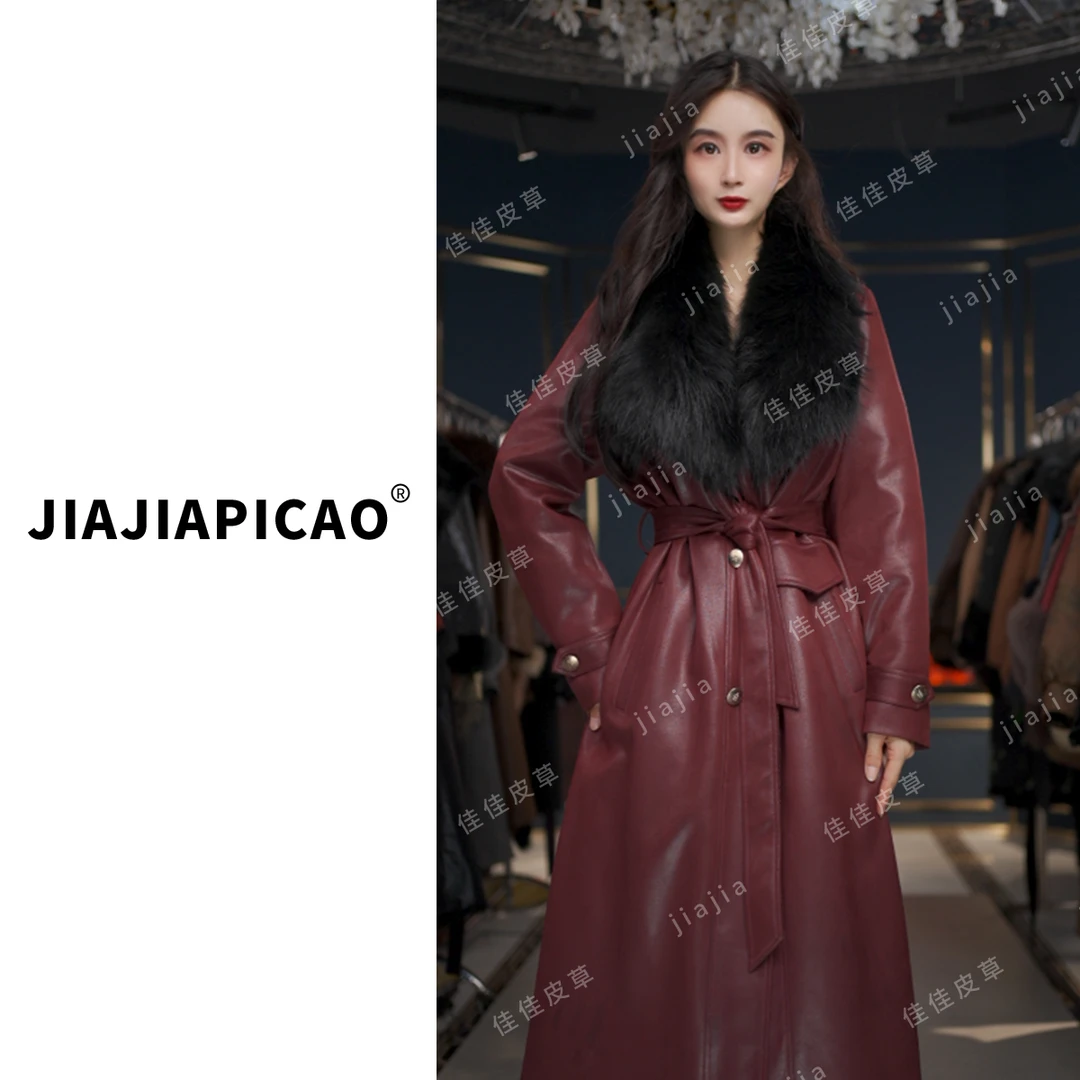 25738 皮草 新款经典雅致轻奢风貉子毛白鹅绒皮草外套