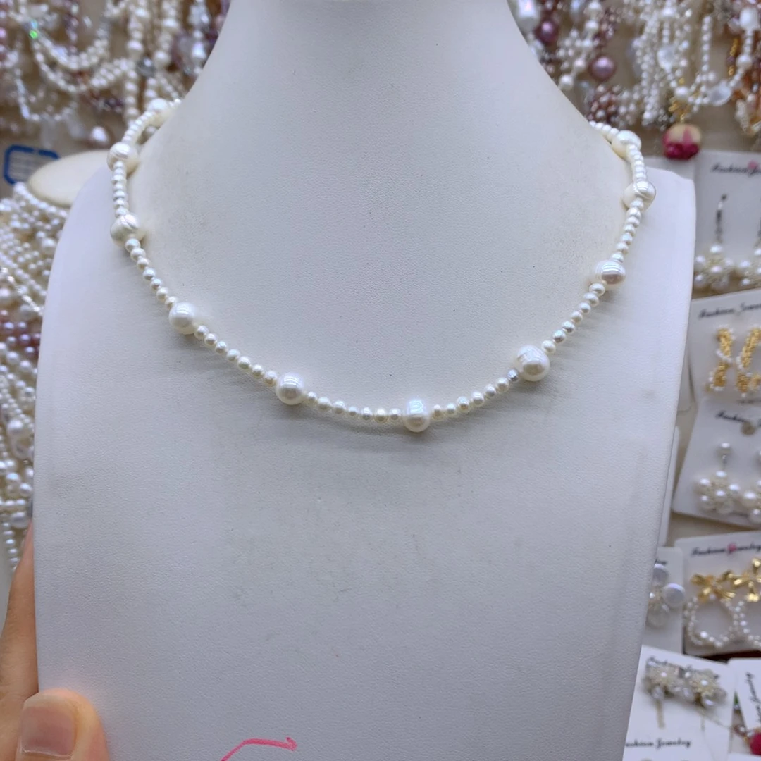 合金淡水珍珠项链耳饰