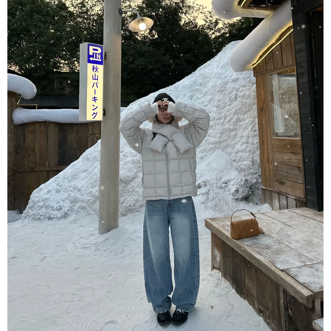 Our2【茧型牛仔】设计感休闲百搭水洗牛仔裤【X5890】