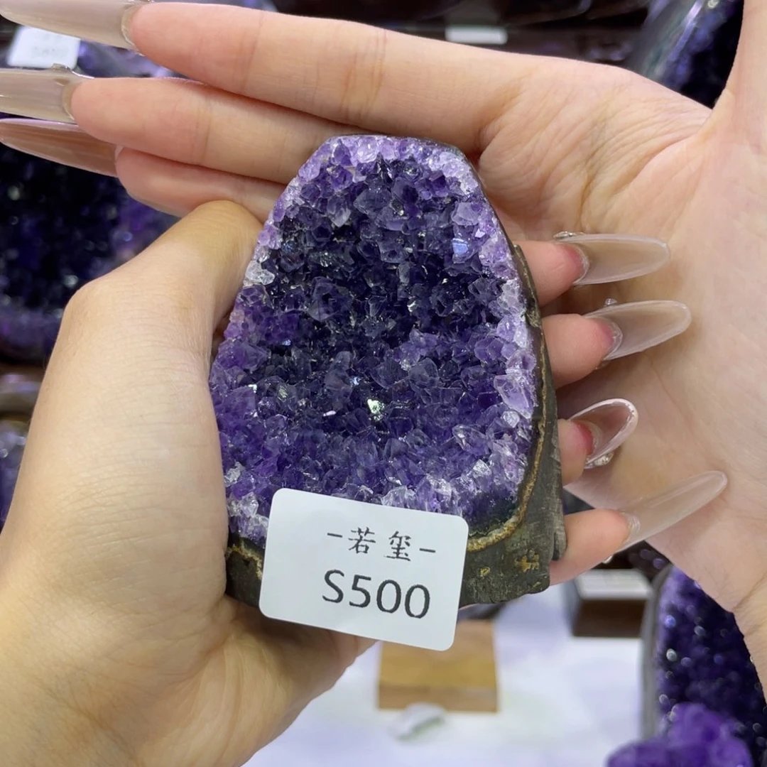 未镶嵌紫晶大型摆件（非配饰）乌拉圭紫水晶摆件S500