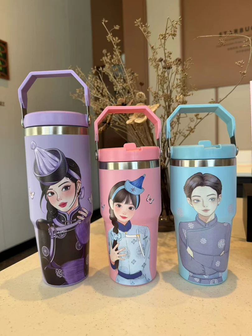 礼盒装保温杯卡通图案保温杯
