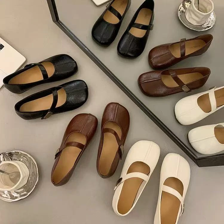 新款2025春夏季韩系欧若风女款增高魔术贴一脚蹬玛丽珍拖鞋P8585