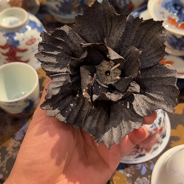 柴烧手工捏花香插