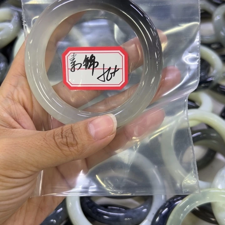 素***锦蛇纹石玉合金手镯