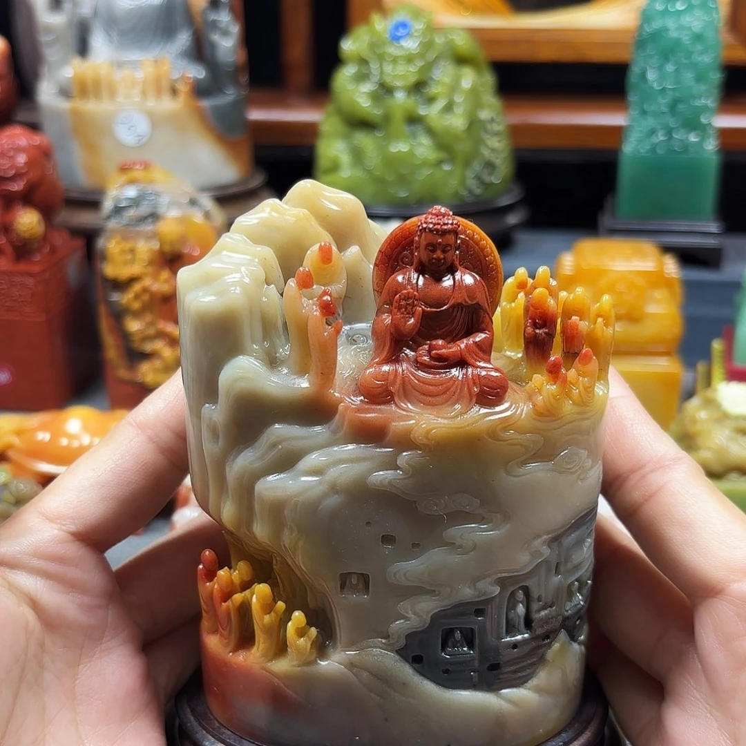 印石寿山石佛像精品