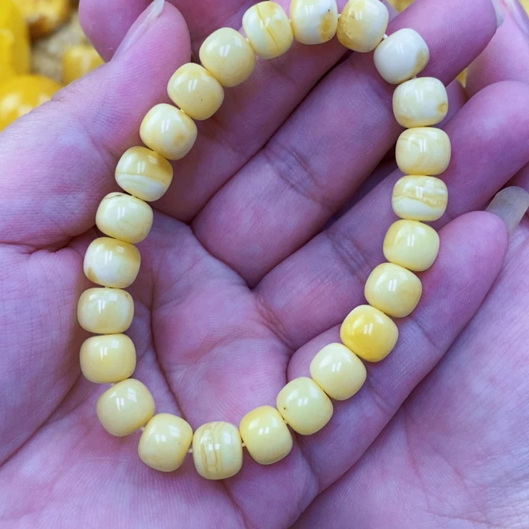 未镶嵌琥珀珠宝奇石4***4尺寸9.2 mm微微花粉介意不拍