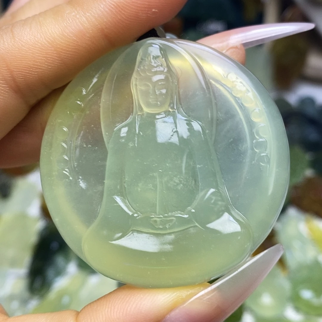 蛇纹石玉未镶嵌颈饰火**@