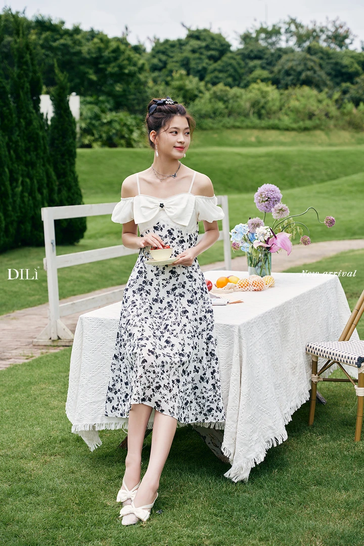 【高高甄选】DILI 春装新品2025女装 吊带连衣裙 324224106