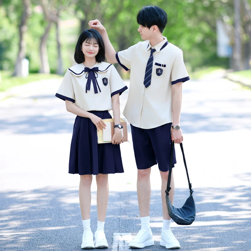 五六年级初高中春夏装学院风衬衫毕业服合唱演出服六一班服套装