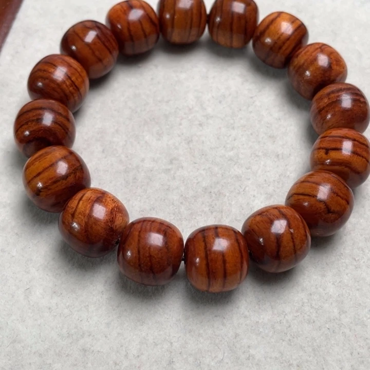 珐琅非金属13-14m海黄虎皮纹手串