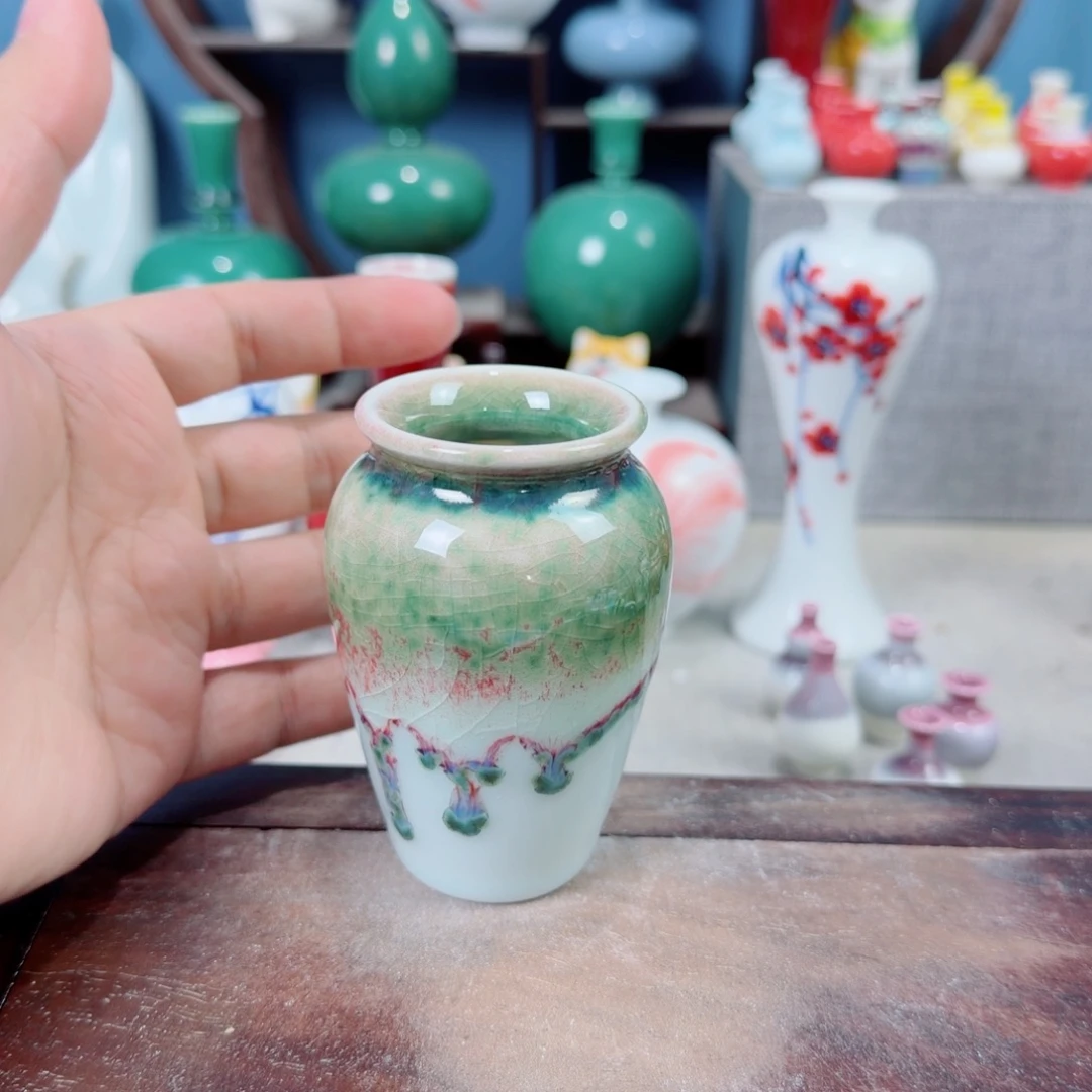 陶瓷手工小花器摆件