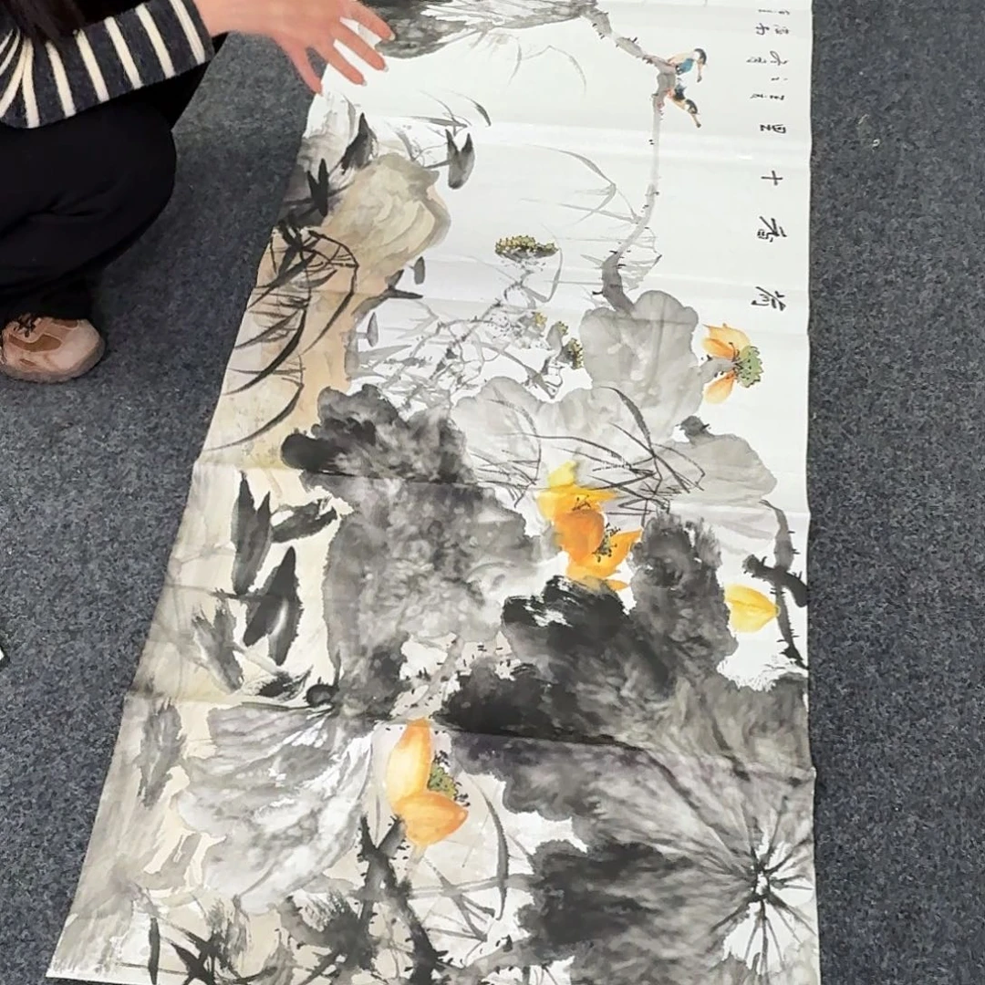 纯手绘国画作品好看小六尺
