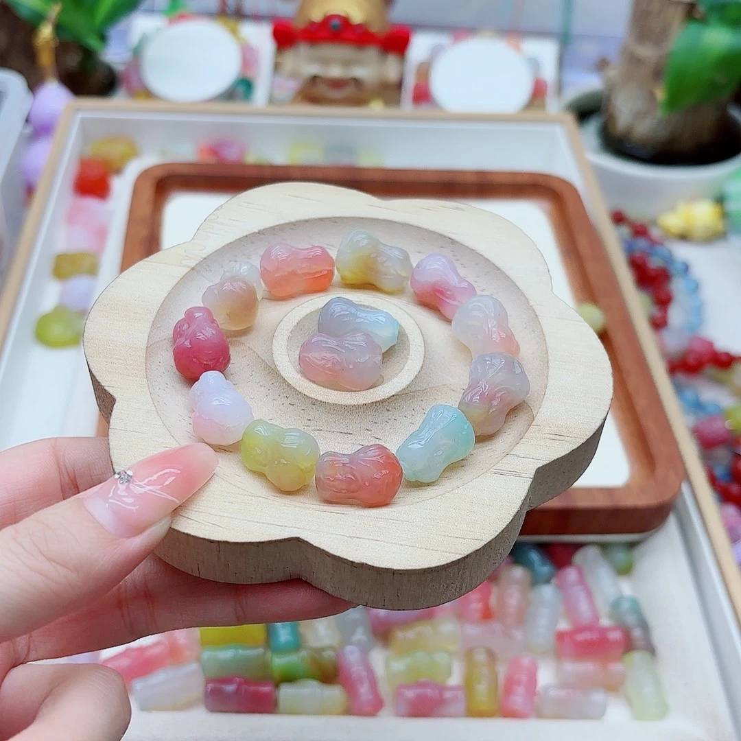 百***）玛瑙/玉髓未镶嵌手链盐源58