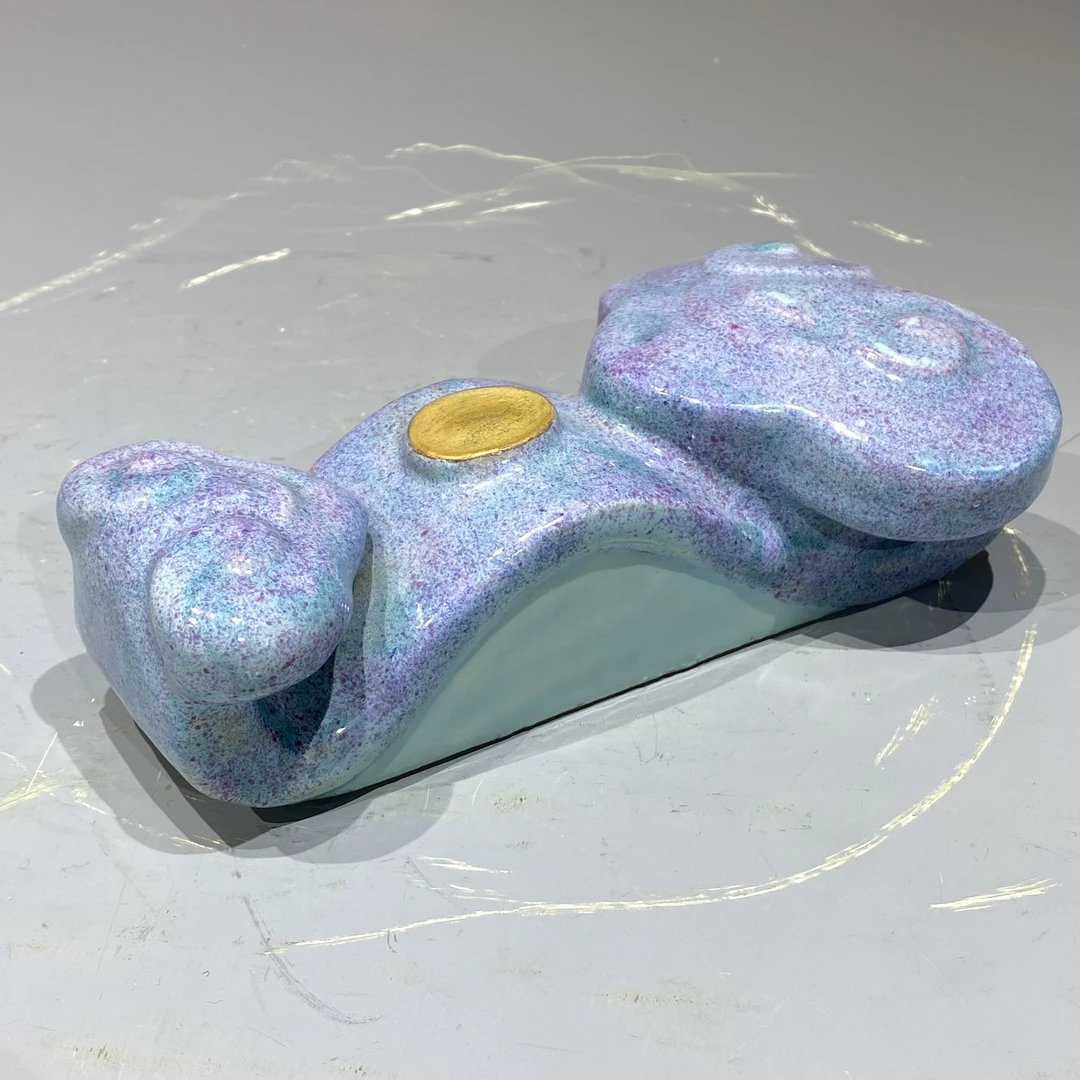 4431 清 炉钧釉如意壁瓶