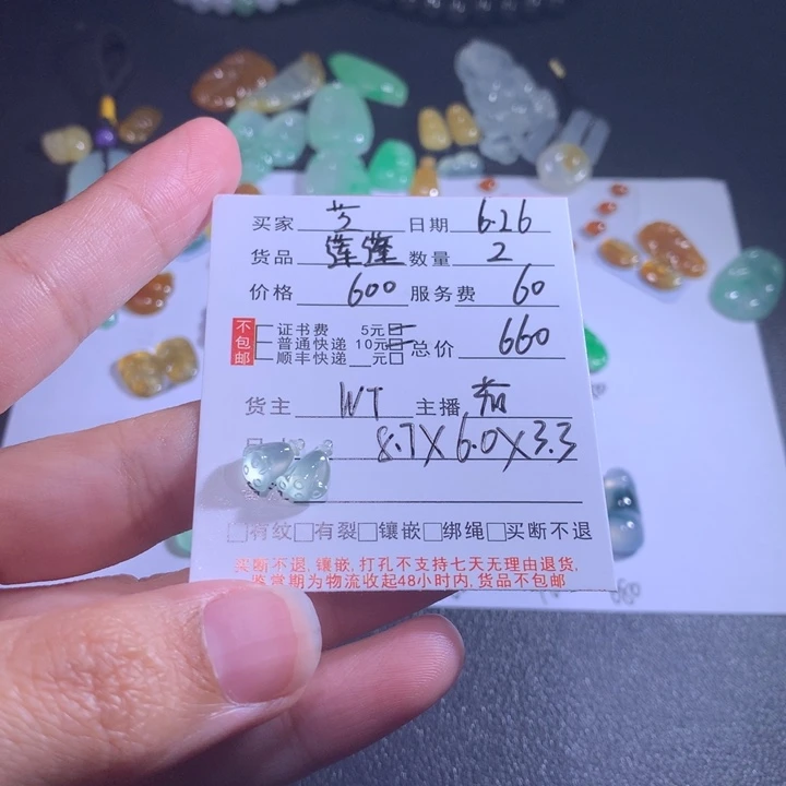 芝***鸟翡翠未镶嵌颈饰翡翠豆未镶嵌