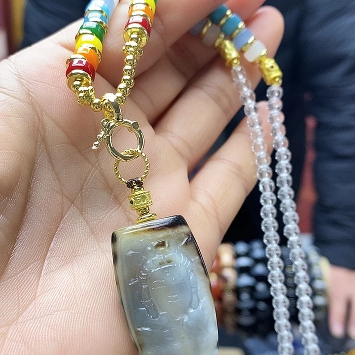 玛瑙/玉髓合金颈饰