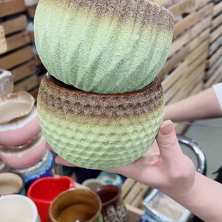 有孔.凑满10元发货多肉陶瓷花盆！