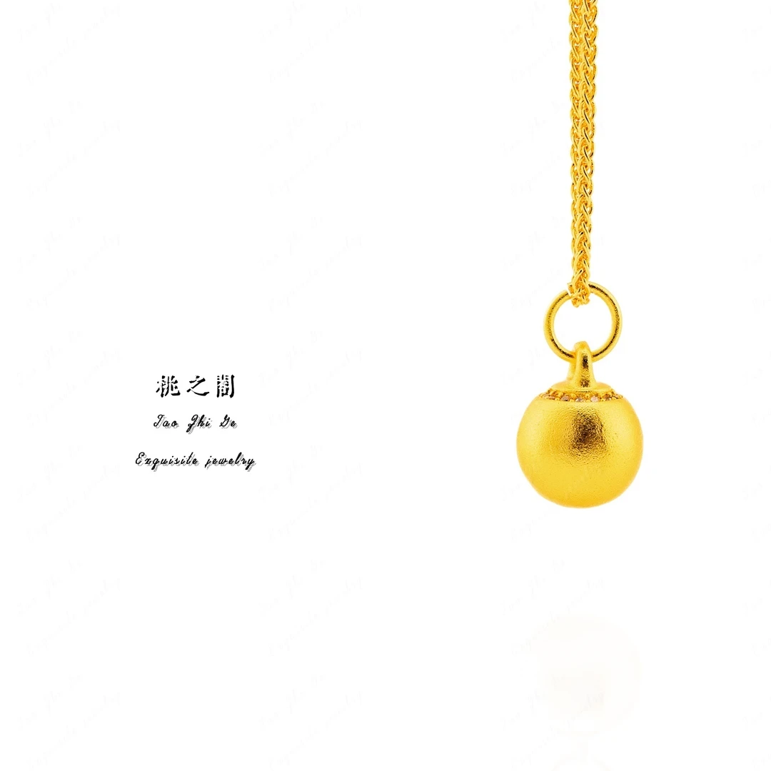 铜合金吊坠 新中式轻奢珠珠国风吊坠锁骨项链