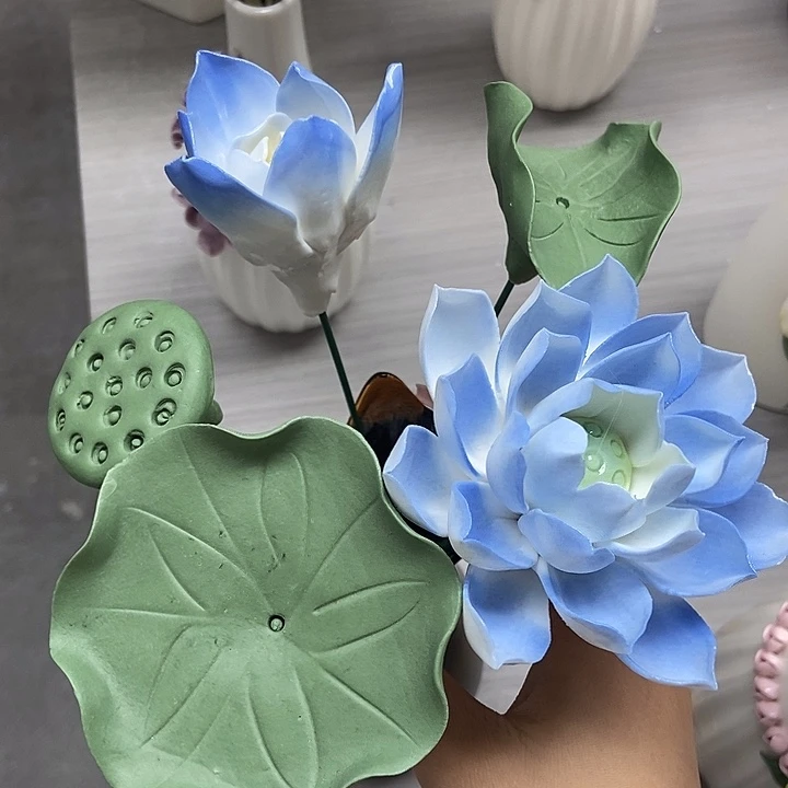 陶瓷纯手工捏花设计