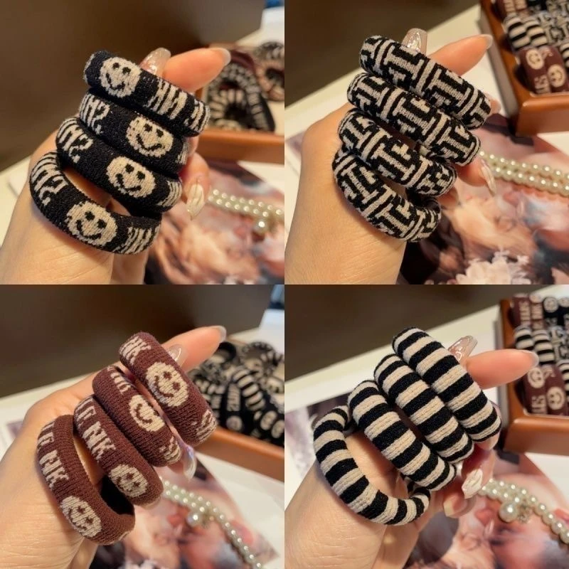 高弹力加粗无接缝发圈加粗头绳女扎头发皮筋时尚耐用发绳发饰简约