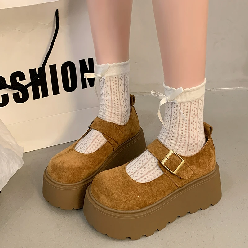 网红超火日系单鞋女2025春季新款复古百搭配裙子学生厚底玛丽珍鞋