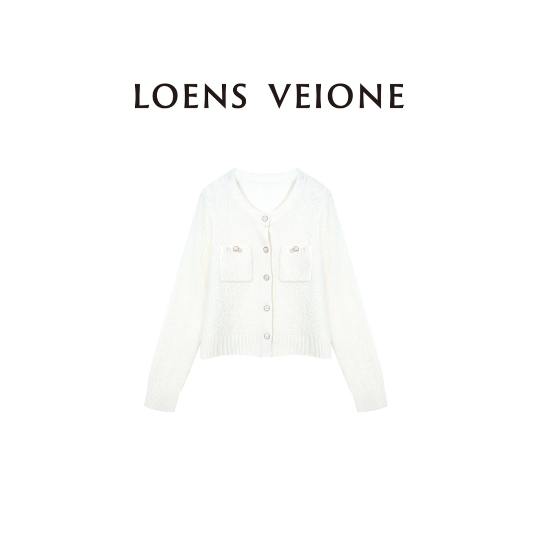 LOENS VEIONE/罗拉【鲲之梦境】 羊绒+绵羊毛羊绒开衫23CVDB0534N