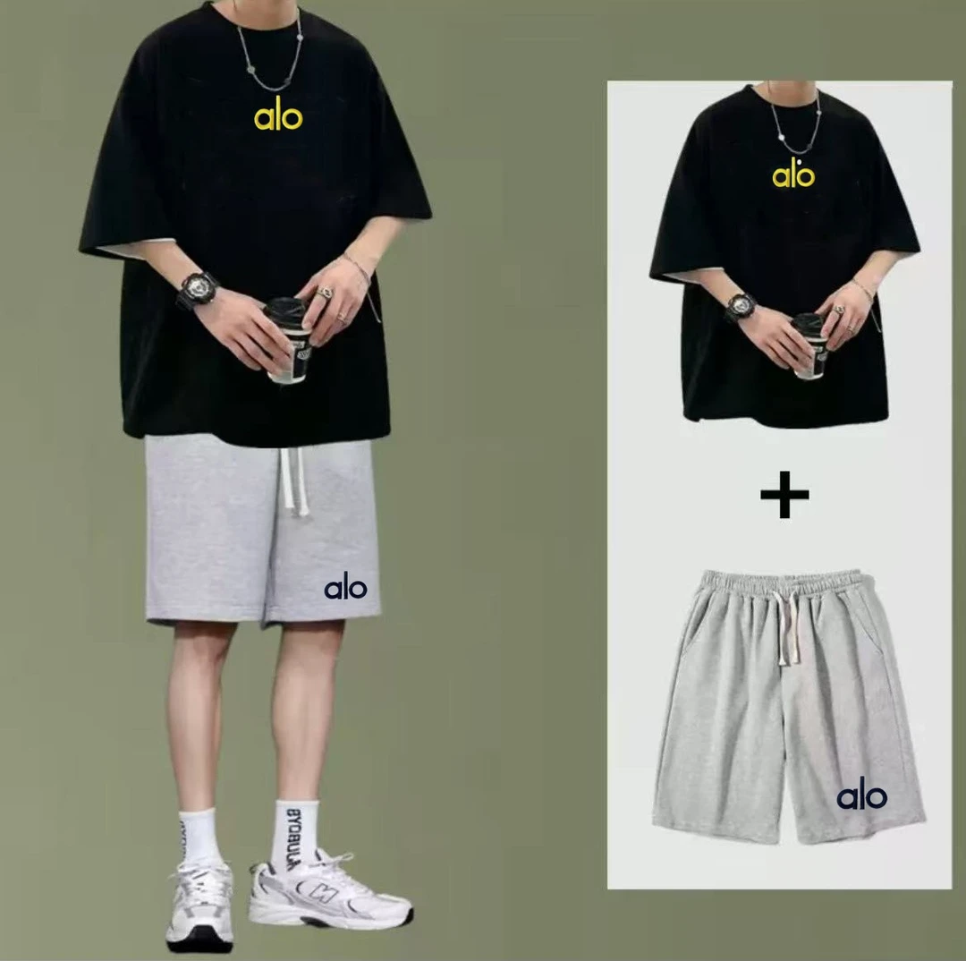 男女运动套装《刺绣logo》时尚休闲百搭夏季宽松潮流五分