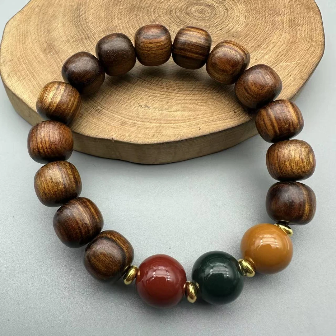 WW808-黑花梨11*12配红绿灯单圈手串