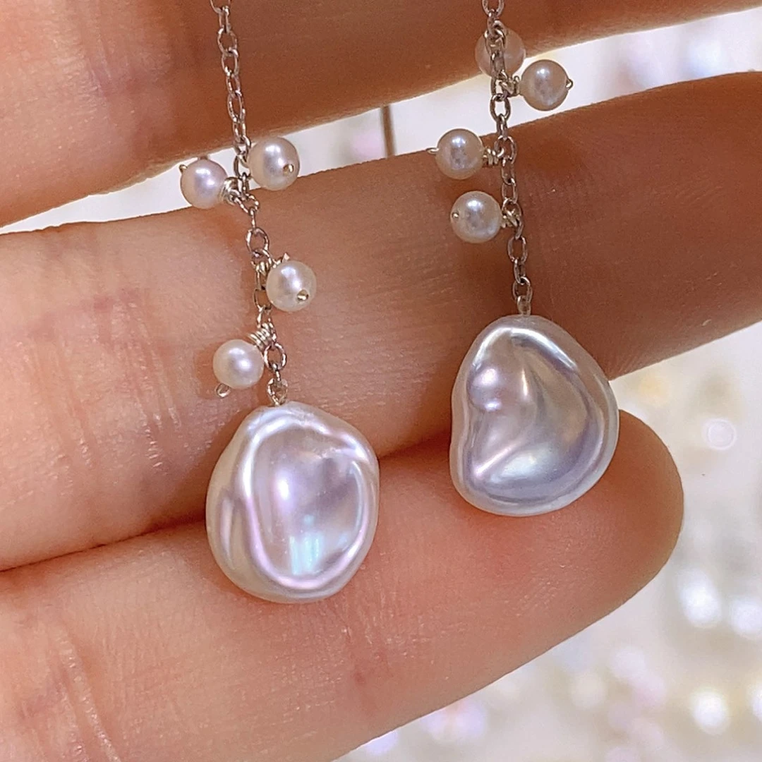 淡水珍珠耳饰未镶嵌