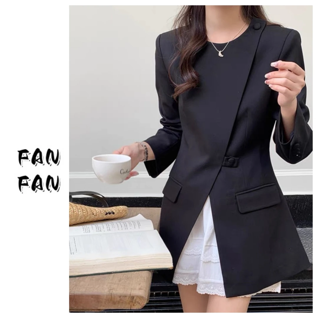 FANFAN 【不规则前襟】收腰显瘦外套