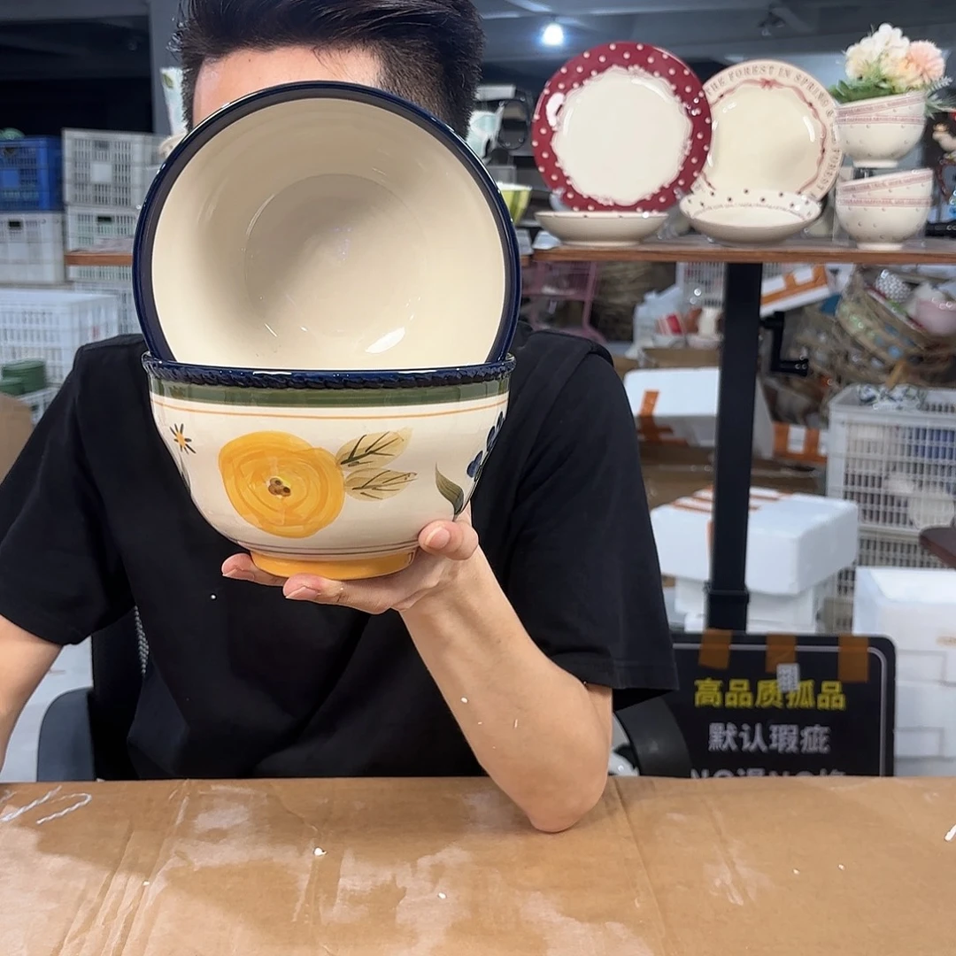 潮州微瑕陶瓷餐具6.6寸2个