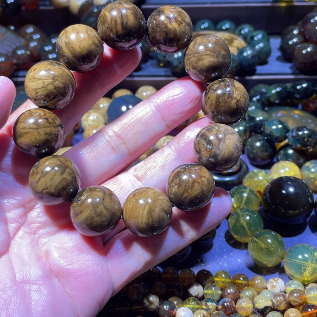 琥珀未镶嵌手链天然