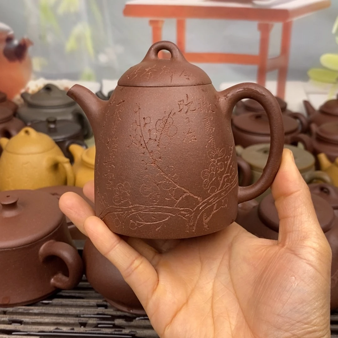 茶壶紫砂风釉200ccccc羊角山紫泥