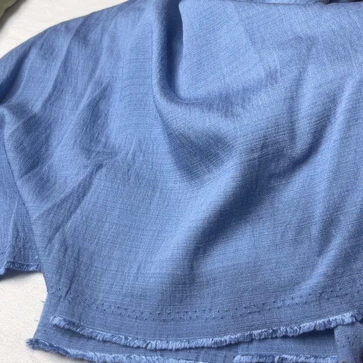 天丝（莱赛尔纤维）蓝色麻棉2米