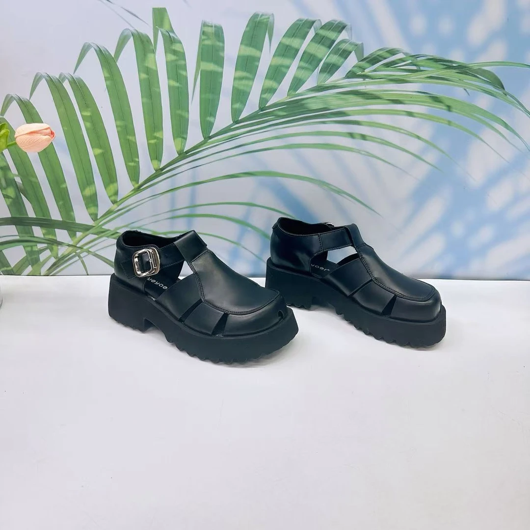 小强家女鞋 芽儿家时尚包头凉鞋（Y45-25-1）（W33AYV2516501）