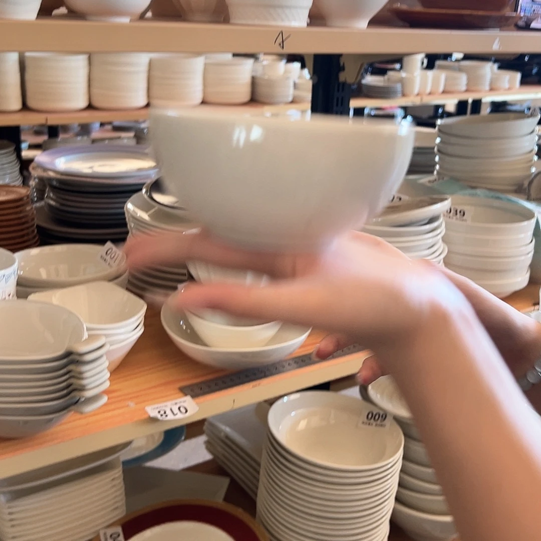 新骨瓷微瑕云纹石5寸米饭碗