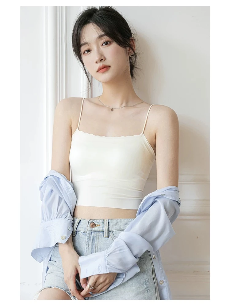 【秀宝女装】【云朵】百搭冰丝内衣背心XB9523