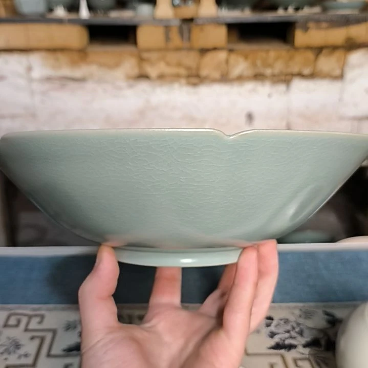 摆件清凉寺汝瓷仿古釉微瑕特价亚历山大碗