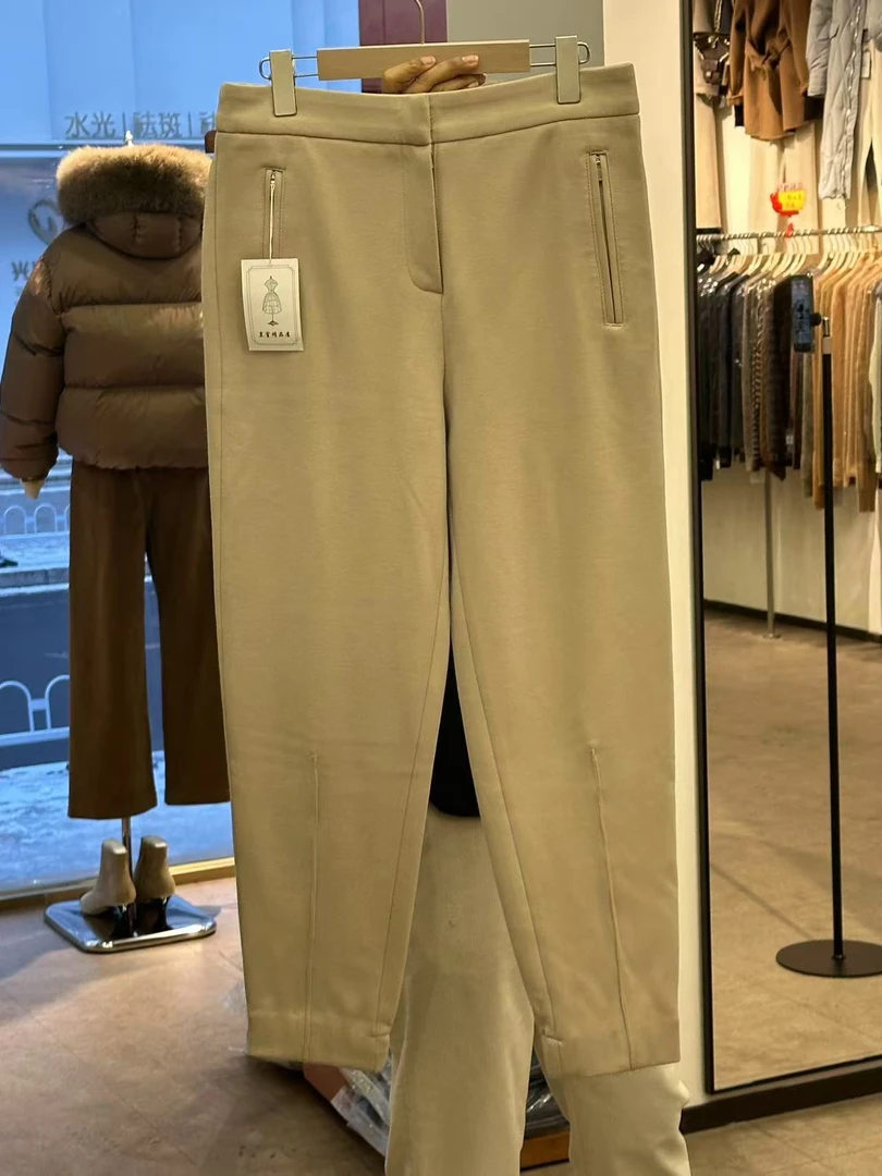 韩国设计师款束脚休闲裤